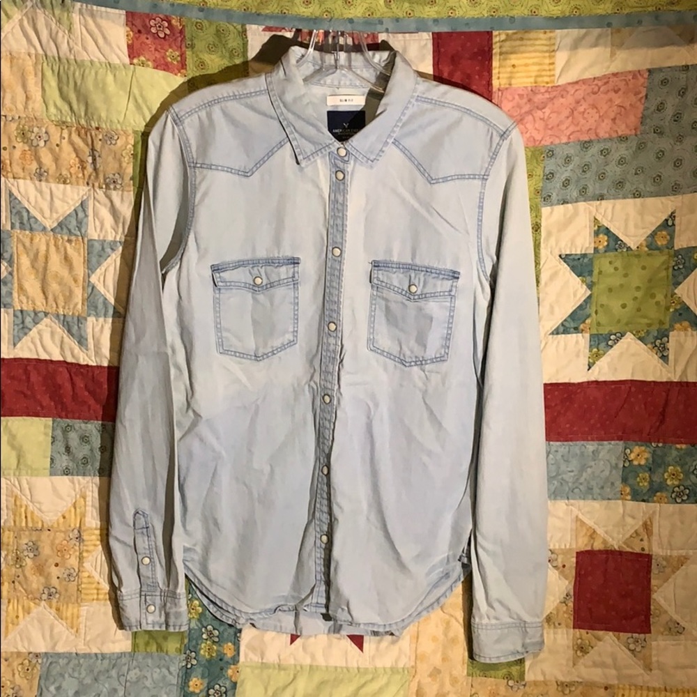 Western/chambray button up